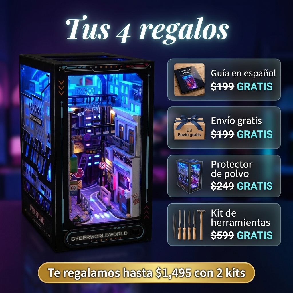 Distrito Futuro · Maqueta para armar con LED